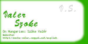 valer szoke business card